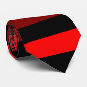 Cravate horizontale marron, rouge et noire de (Roulé)