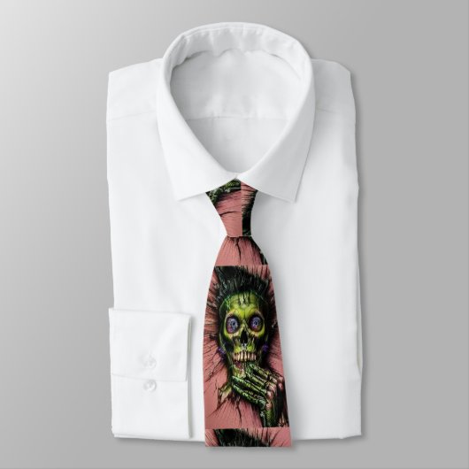 Cravate Horreur crâne Déplaisant Éffrayant (Attaché)