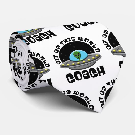 Cravate Hors de ce monde Entraîneur Alien espace OVNI (Roulé)