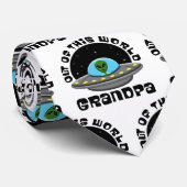 Cravate Hors de ce monde grand-père Alien espace OVNI (Roulé)