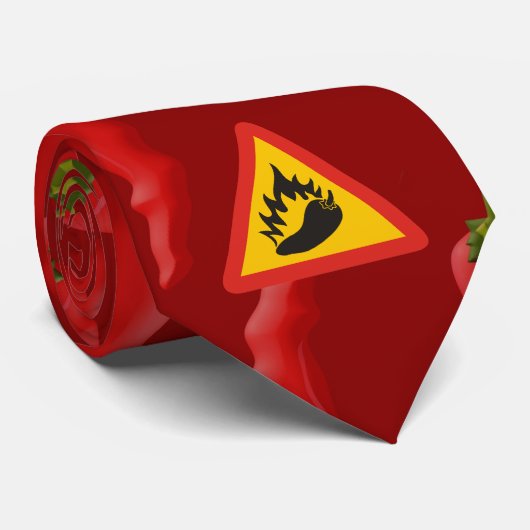 Cravate Hot pepper danger (Roulé)