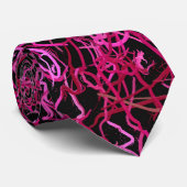 Cravate Hot Pink and Black (Roulé)