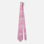 Cravate Hot Pink and White Chevron Zebra (Devant)