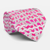 Cravate Hot Pink and White Chevron Zebra (Roulé)