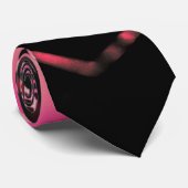 Cravate Hot rose noir Déplaisant Spider Web Éffrayant (Roulé)