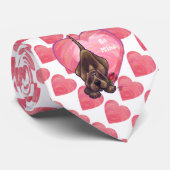 Cravate Hound Dog Valentine's Day (Roulé)