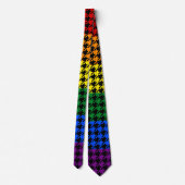 Cravate Houndstooth Pride sur un Arrière - plan noir (Dos)