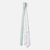 Cravate Houndstooth Seafoam et blanc (Dos)