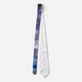 Cravate Howling Arctic Wolf, Moon & Stars Necktie (Dos)