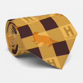 Cravate HUFFLEPUFF™ Check Plaid Motif (Roulé)