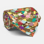 Cravate Huile d'or couleur Abstraite (Roulé)