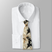 Cravate Huître et noir (Attaché)