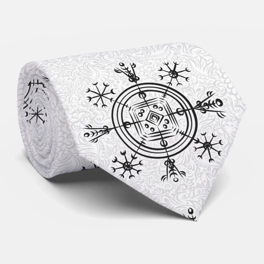 Cravate Hulinhjálmur - Norse Sigil d'Invisibilité (Roulé)
