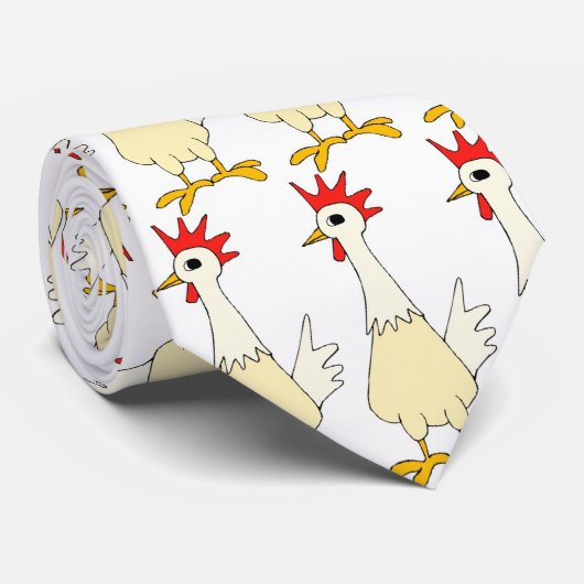 Cravate humoristique de poulet en caoutchouc (Roulé)