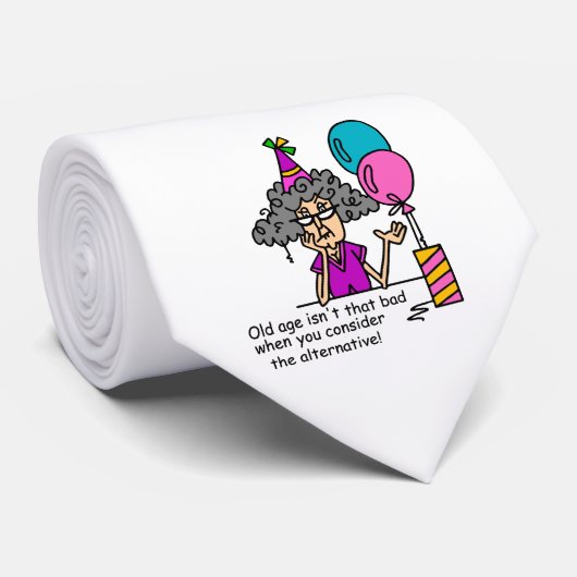 Cravate Humour alternatif d'anniversaire (Roulé)