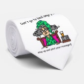 Cravate Humour heure du coucher (Roulé)