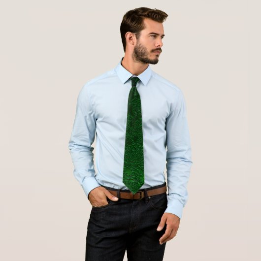 Cravate Hunter Green Elegant Mariage officiel (En situation)
