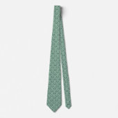 Cravate Hunter Green & Soft Pale Green Baroque Damask (Devant)