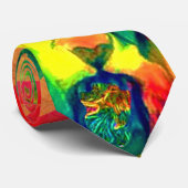 Cravate Hurlement jamaïcain de lion de drapeau ! (Roulé)