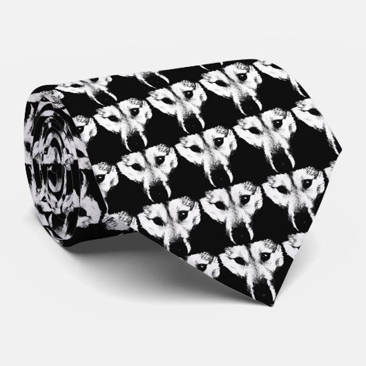 Cravate Husky Puppy Sled Dog Neckties Wolf Pup Cra (Roulé)