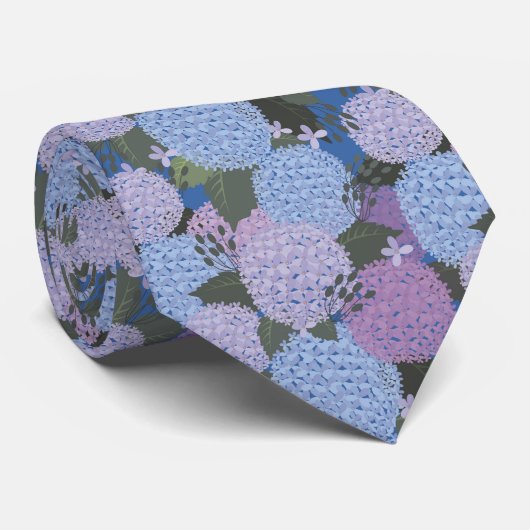 Cravate Hydrangea. (Roulé)