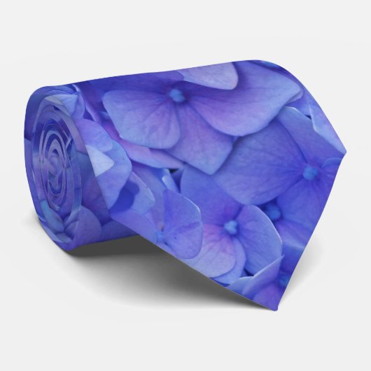 Cravate Hydrangea bleu (Roulé)