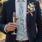 Cravate Hydrangea Bleu Tendre
