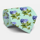 Cravate Hydrangea Bleue Gracieuse (Roulé)