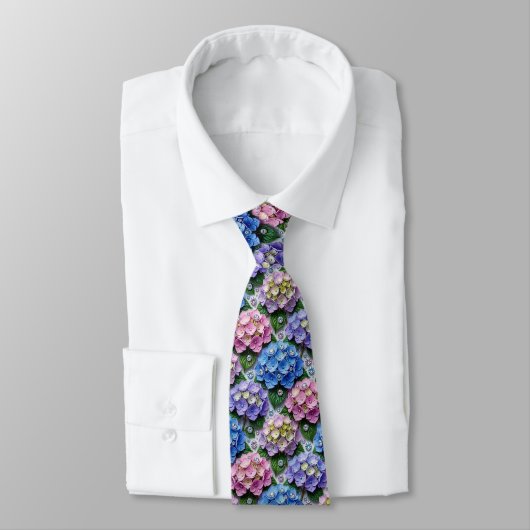 Cravate Hydrangeas & Diamonds | Collier de mariage et d'év (Attaché)