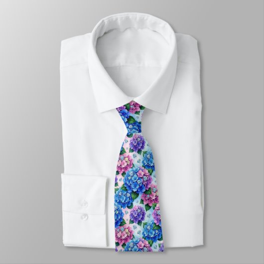 Cravate Hydrangeas & Diamonds | Collier de mariage et d'év (Attaché)