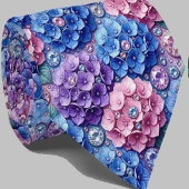 Cravate Hydrangeas & Diamonds | Collier de mariage et d'év