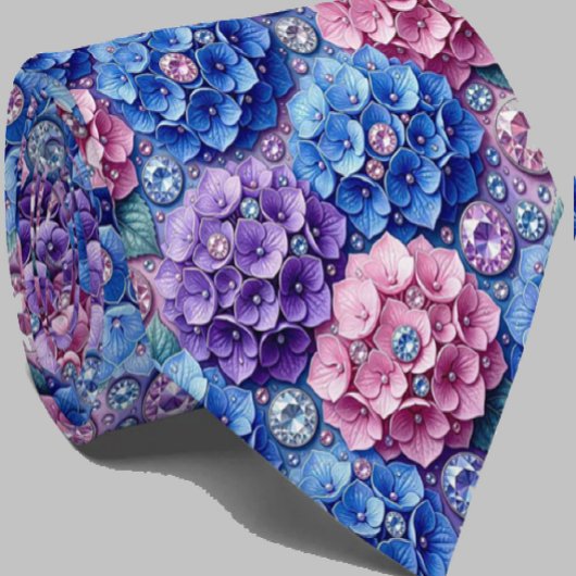Cravate Hydrangeas & Diamonds | Collier de mariage et d'év