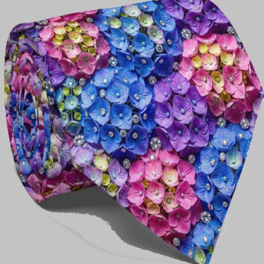 Cravate Hydrangeas & Diamonds | Collier de mariage et d'év
