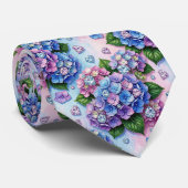 Cravate Hydrangeas & Diamonds | Collier de mariage et d'év (Roulé)