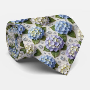 Cravate Hydrangeas & Diamonds   Collier de mariage et d'év
