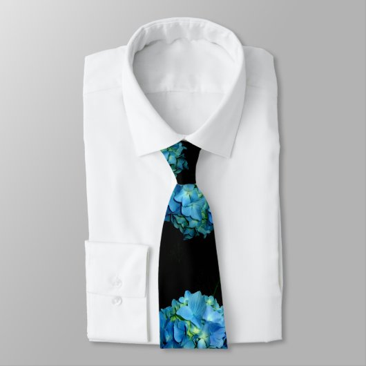 Cravate Hydrangée bleue (Attaché)