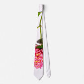 Cravate Hydrangée rose rose fleur rose (Devant)
