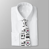 Cravate I Heart [Love] Corée du Sud Hangul Coréen (Attaché)