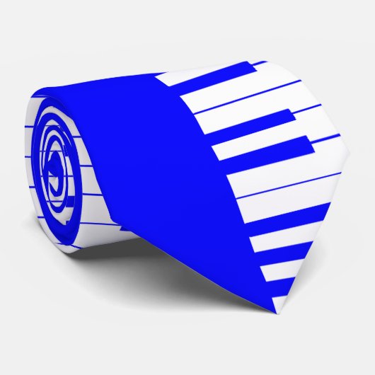 Cravate I Jam(Blue Piano Keys)_Cravate (Roulé)