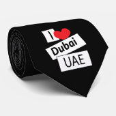 Cravate I Love Dubai UAE (Roulé)
