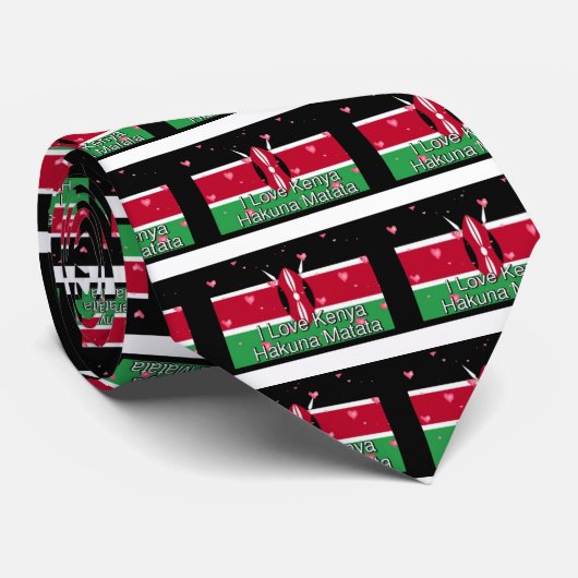 Cravate I Love Kenya et "Hakuna Matata" Art Print (Roulé)
