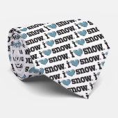 Cravate I love SNOW (Roulé)