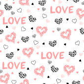 Cravate I Love You Gift Hand Drawn Heart Tie for Him