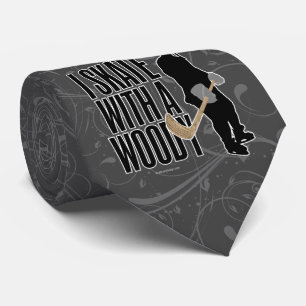 Cravate I Skate With A Woody (Hockey) Tie