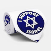 Cravate I Support Israel - Star of David מגן דוד (Roulé)