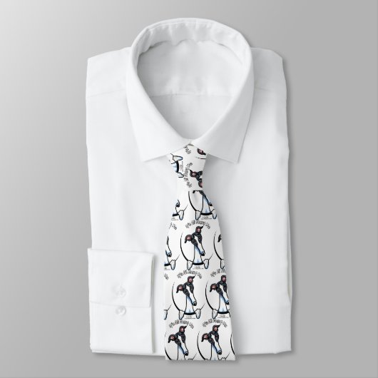 Cravate IAAM noir blanc (Attaché)