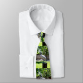 Cravate Ibis (Bin Chicken) On A Log, Neck Tie (Attaché)