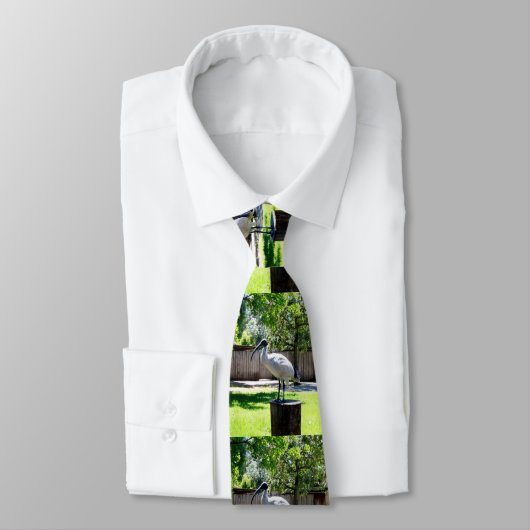 Cravate Ibis (Bin Chicken) On A Log, Neck Tie (Attaché)