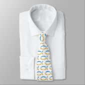 Cravate Ichthus | Christian Fish Sky & Ground Motif (Attaché)
