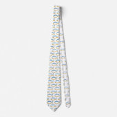 Cravate Ichthus | Christian Fish Sky & Ground Motif (Devant)